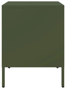 vidaXL Κομοδίνα 2 τεμ. Πράσινο Λαδί 36x39x50,5 εκ. από Χάλυβα