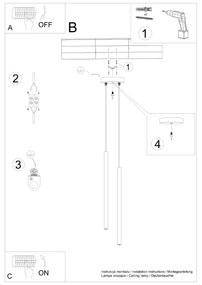 Sollux Κρεμαστό φωτιστικό PASTELO 2 μπεζ,ατσάλι,2xG9,max 8W LED,IP20