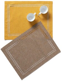 Σουπλά 2 Όψεων (35x45) Silk Fashion BG18 Yellow/Sand