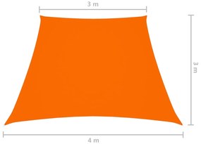 vidaXL Πανί Σκίασης Τραπέζιο Πορτοκαλί 3/4 x 3 μ. από Ύφασμα Oxford