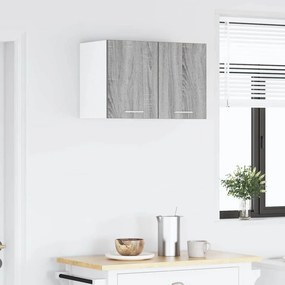 vidaXL Κρεμαστό ντουλάπι Γκρι Σομόνα και Λευκό 30 x 31 x 40 εκ.