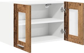 vidaXL Κρεμαστό ντουλάπι 2 pcs Παλιό ξύλο Επεξεργασμένο Ξύλο