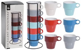 Σετ από 6 κούπες Excellent Houseware με βάση χωρητικότητας 300ml σε Μεταλλική Βάση