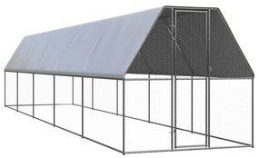 vidaXL Κοτέτσι - Κλουβί Εξωτ. Χώρου 2x10x2 μ. από Γαλβανισμένο Χάλυβα