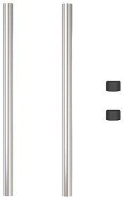 vidaXL Πό posts φράχτη 2 pcs Ασημί 80 cm Γαλβανισμένος χάλυβας