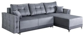 Γωνιακός Καναπές - Κρεβάτι SMAK Γκρί 266x175x83εκ 266x175x83 εκ.