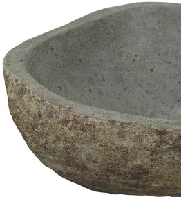 vidaXL Λεκάνη Ανοιχτό γκρι (46-52) x (35-40) x 15 εκ. Πέτρα Ποταμού