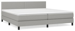 ΚΡΕΒΑΤΙ BOXSPRING ΜΕ ΣΤΡΩΜΑ ΑΝΟΙΧΤΟ ΓΚΡΙ 200X200 ΕΚ. ΥΦΑΣΜΑΤΙΝΟ 3140001