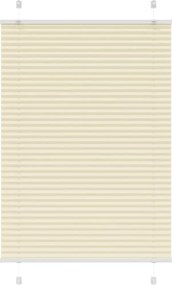 vidaXL Πλισέ περσίδα Κρέμα 85x100 cm Πλάτος υφάσματος 84,4 cm