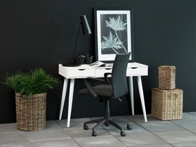 Τραπέζι γραφείου Oakland 115, Με συρτάρια, 77x110x50cm, Άσπρο