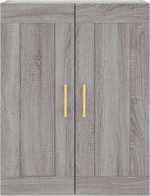 vidaXL Ντουλάπι Γκρι Sonoma 69,5 x 34 x 180 εκ. Επεξεργασμένο Ξύλο