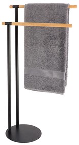 Σταντ Για Πετσέτες (39.5x22x77.5) T-D 96163237 Black/Bamboo