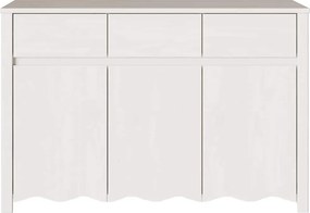 vidaXL Πλαϊνό γραφείο με συρτάρι Drammen Λευκό 114 x 43 x 75,5 εκ