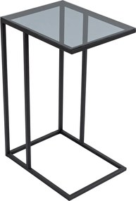 Side Table Alaska C - Smoked Glass Black
