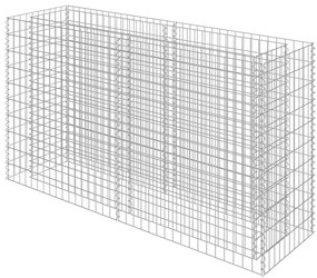 vidaXL Συρματοκιβώτιο-Γλάστρα Υπερυψωμένη 180x50x100 εκ. Γαλβ. Χάλυβας