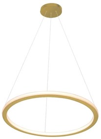 Φωτιστικό Οροφής Κρεμαστό 01381-04 46W LED 3000K 3680Lm D60cm Gold Luma