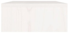 vidaXL Βάση Οθόνης Λευκή 60 x 24 x 10,5 εκ. από Μασίφ Ξύλο Πεύκου