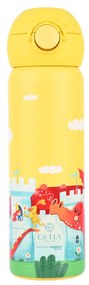 Θερμός Παιδικό Ανοξείδωτο Με Καλαμάκι Fortress Dragon 500ml-7,9x6,6x20,3εκ. Save The Aegean Estia 01-33149