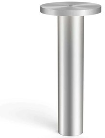 Φωτιστικό Επιτραπέζιο Επαναφορτιζόμενο Luci 10750 11,4x26cm Dim Led 150lm 2,1W Silver Pablo Designs