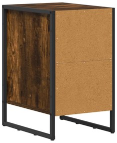 vidaXL Κομοδίνο Καπνιστό Δρυς 39.5 x 30 x 50 εκ Επεξεργασμένο ξύλο