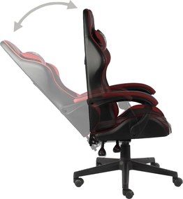 vidaXL Καρέκλα Racing Μαύρο / Λευκό από Συνθετικό Δέρμα