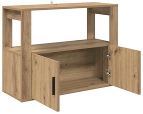 vidaXL Πλαϊνό γραφείο artisan δρυς 80 x 30 x 60 cm Επεξεργασμένο ξύλο