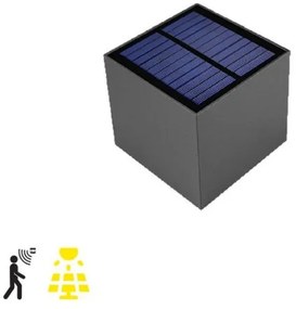 Ηλιακό Φωτιστικό Τοίχου Απλίκα LED 6,3W Μαύρο ΙΡ65 Inglesi 4309900 Viokef 4309900 Μαύρο