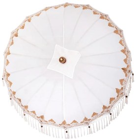 vidaXL Ομπρέλα ηλίου Κρεμ 210-220 εκ
