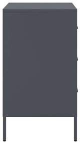vidaXL Κομοδίνο Ανθρακί 36x39x68 εκ. από Χάλυβα