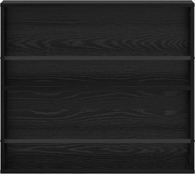 vidaXL Ράφι Περιοδικών με ράφι 2 pcs Μαύρη Οξυά 80 x 12 x 70 εκ