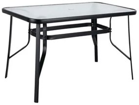 Τραπέζι Μεταλλικό SUN Μαύρο 150x90x70cm - Μέταλλο - 14450032