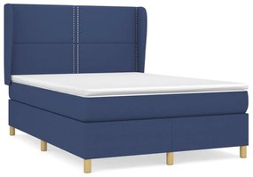 ΚΡΕΒΑΤΙ BOXSPRING ΜΕ ΣΤΡΩΜΑ ΜΠΛΕ 140X190 ΕΚ. ΥΦΑΣΜΑΤΙΝΟ 3128443