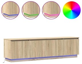 vidaXL Βιτρίνα τηλεόρασης με LED Sonoma Δρυς 180 x 38 x 49 εκ