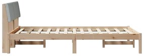vidaXL Σκελετός Κρεβατιού Καφέ και ανοιχτό γκρι 120 x 190 cm