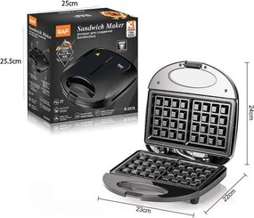 RAF Βαφλιέρα 2 Θέσεων για Βαφλάκια 750W R.2578H - Waffle Maker