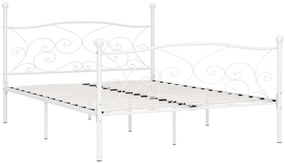 vidaXL Πλαίσιο Κρεβατιού με Τελάρο Λευκό 180 x 200 εκ. Μεταλλικό