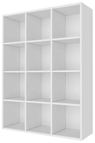 Βιβλιοθήκη Oliver Megapap χρώμα λευκό 97,2x30x129εκ.