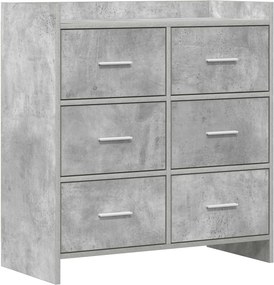 vidaXL Πλαϊνό γραφείο Γκρι Σκυροδέματος 75 x 33 x 80 εκ