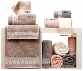 Πετσέτες Μπάνιου (Σετ 3τμχ) Anna Riska Karla 600gsm Ροζ