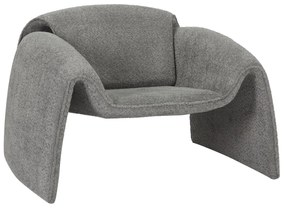 ARMCHAIR LAFORGE  GREY FABRIC-METAL FRAME 100x83x66Hcm.