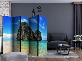 Διαχωριστικό με 5 τμήματα - Exotic landscape in Thailand, Railay beach II [Room Dividers]