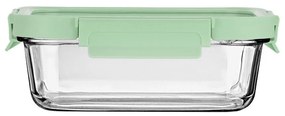 Φαγητοδοχείο Γυάλινο Click&amp;Seal 01-26578 1050ml 21,6x16,5x7,4cm Green-Clear Estia Plastic, Glass