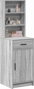 vidaXL Highboard Γκρίζο Σονομα 41 x 40 x 135 εκ Επεξεργασμένο Ξύλο