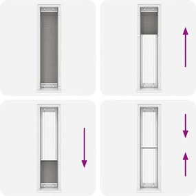 vidaXL Πλισέ περσίδα Ανθρακί 40x200 cm Πλάτος υφάσματος 39,4 cm