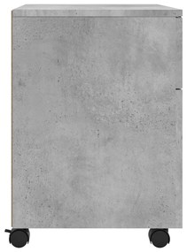 Αρχειοθήκη Φορητή Γκρι Σκυρ. 45x38x54 εκ. Επεξ. Ξύλο με Ρόδες - Γκρι