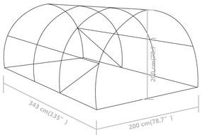 ΘΕΡΜΟΚΗΠΙΟ 6,86 Μ² 3,43 X 2 X 2 Μ. 48164