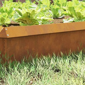 vidaXL Φράκτης σαλιγκαριών Σκ rusty 100 x 3,5 x 25 εκ