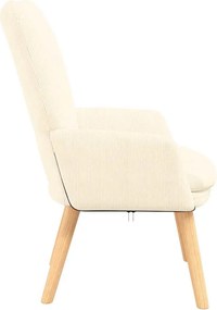 vidaXL Πολυθρόνα Κρεμ 63 x 67 x 94 εκ. ύφασμα