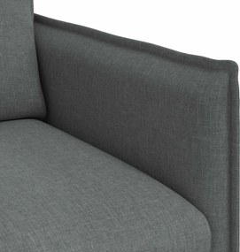vidaXL Καναπές 2 pcs Σκούρο Γκρι