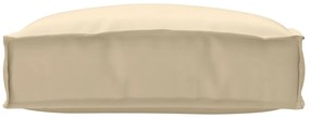 vidaXL Μαξιλάρι παλέτας για κάθισμα Μπεζ 50 x 50 x 12 cm Ύφασμα Oxford
